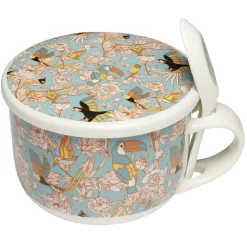 Gifi Jumbo en faïence avec couvercle et cuillère