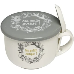 Gifi Jumbo en faïence avec couvercle et cuillère