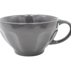 Gifi Jumbo en faïence côtelée 55 cl uni gris