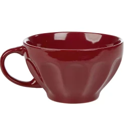 Gifi Jumbo faïence côtelé uni rouge 55 cl