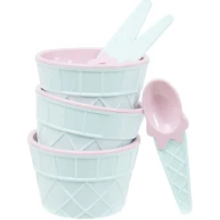 Gifi Kit à glace bol et cuillère x3