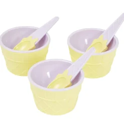 Gifi Kit à glace bol et cuillère x3