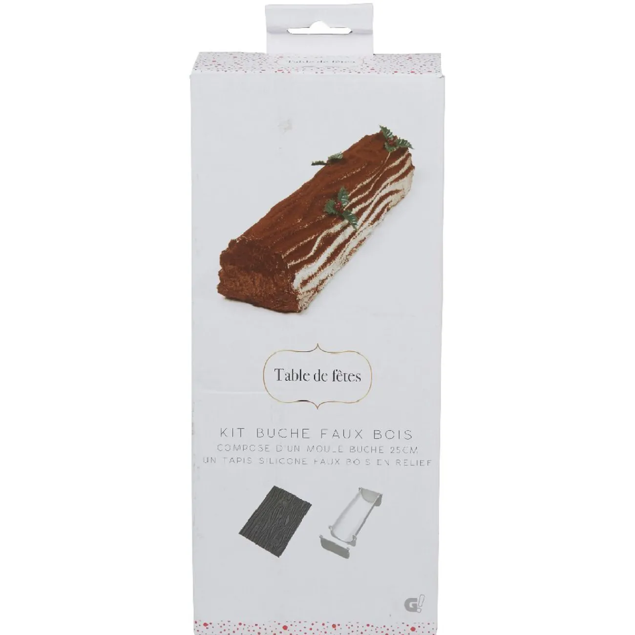 Gifi Kit bûche de Noël faux bois