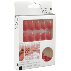 Gifi Beauté^Kit de faux ongles couleur corail