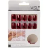 Gifi Beauté^Kit de faux ongles en acrylique rouge effet miroir