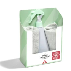 Gifi Nettoyage Et Entretien|Kit de nettoyage bouteille Ø7xH20cm avec 2 torchons 48x39cm et 30x30cm