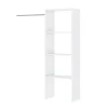 Gifi Rangement|Kit dressing Layda blanc 4 étagères et 1 tringle