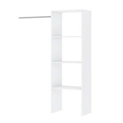 Gifi Rangement|Kit dressing Layda blanc 4 étagères et 1 tringle