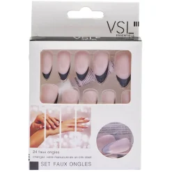 Gifi Beauté^Kit faux ongles French manucure noir x24