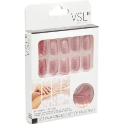 Gifi Beauté^Kit faux ongles rose doré