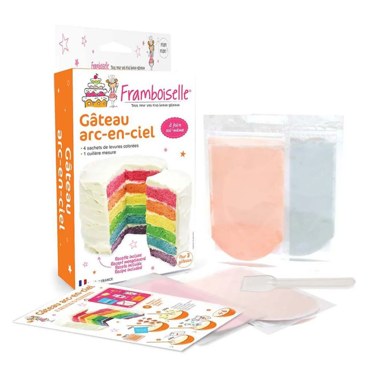 Gifi Kit préparation gâteau arc-en-ciel