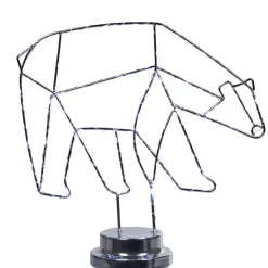 Gifi Beauté^Lampe déco torsadé banquise forme ours fer