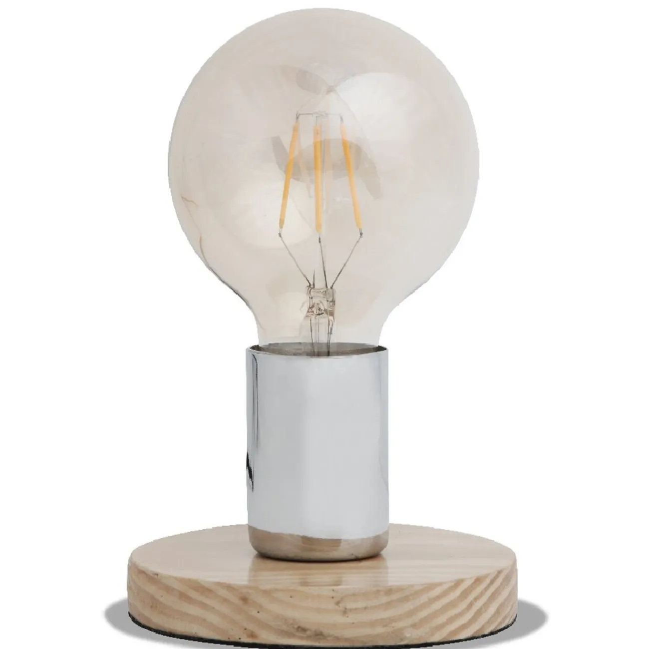 Gifi Ampoule^Lampe LED forme ampoule socle en bois