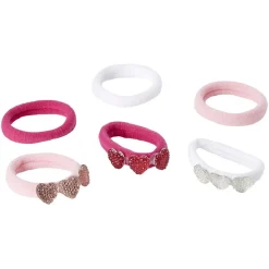 Gifi Beauté^Élastique enfant mousse coeur strass x6