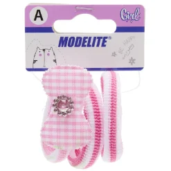 Gifi Beauté^Élastique enfant rose et blanc x3