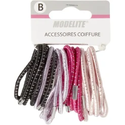 Gifi Beauté^Élastique latex x18 assortis noir rose