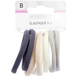 Gifi Beauté^Élastique mousse gris beige blanc x8