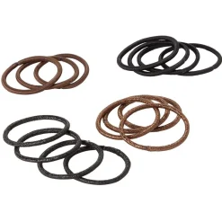 Gifi Beauté^Élastique sans métal noir marron fil brillant x15