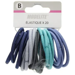 Gifi Beauté^Élastique sans métal uni bleu gris x20