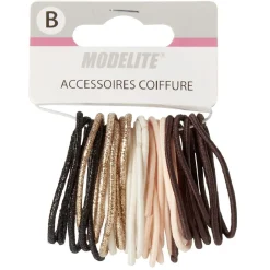 Gifi Beauté^Élastique sans métal unis fins fil brillant x8