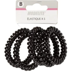 Gifi Beauté^Élastique spirale noir brillant x8