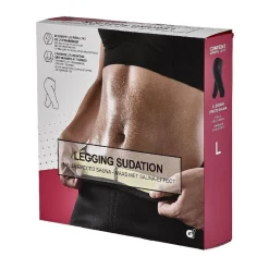 Gifi Bien-Être^Legging de sudation fitness noir et jaune