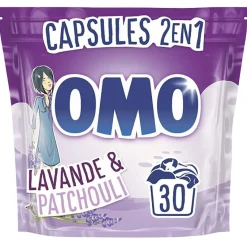 Gifi Entretien Du Linge|Lessive capsule OMO 30 lavages essence naturelle lavande et patchouli