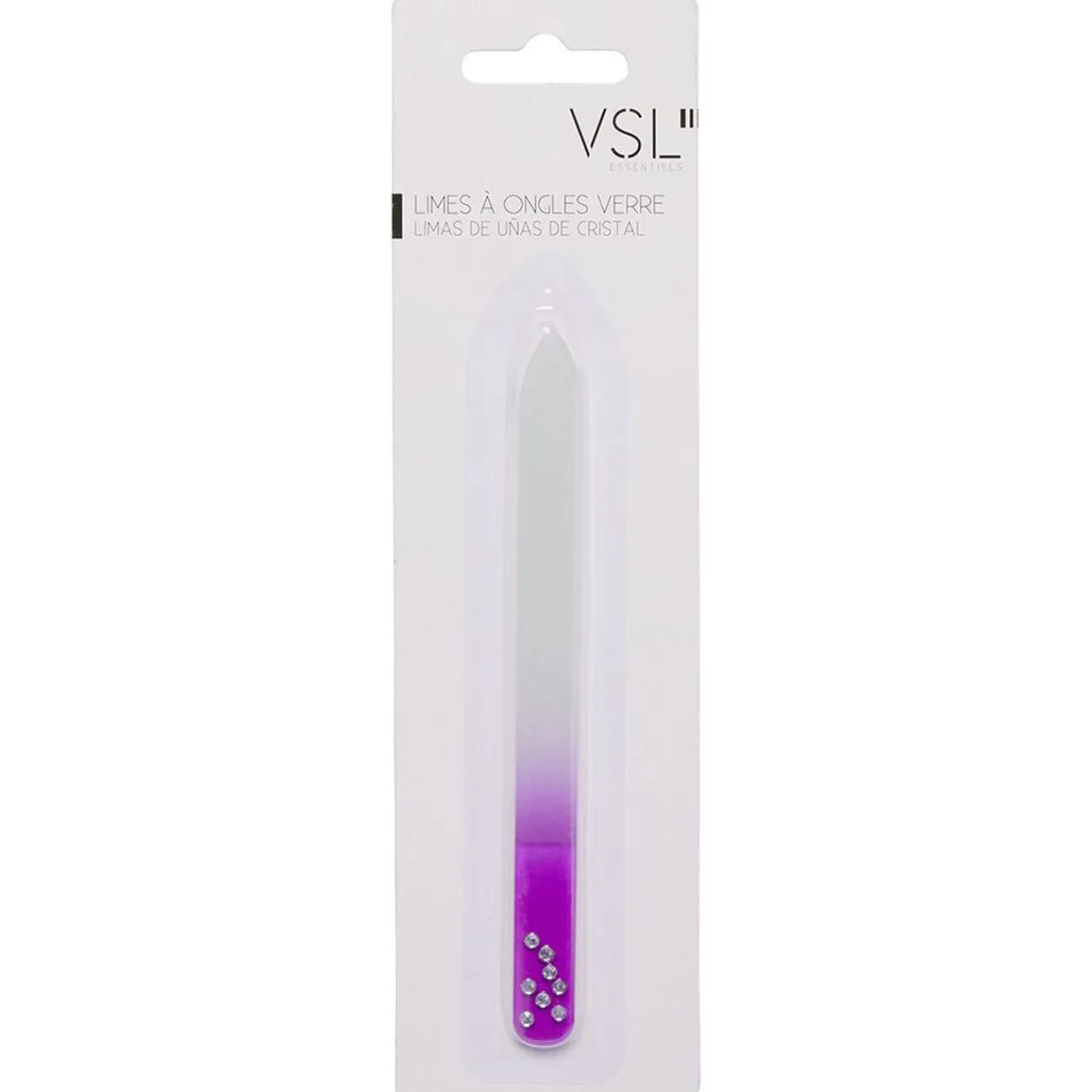 Gifi Beauté^Lime à ongles en verre avec strass