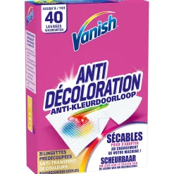 Gifi Entretien Du Linge|Lingette anti transfert de couleurs Vanish x20