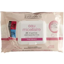 Gifi Beauté^Lingette eau micellaire Peaux sensibles x25