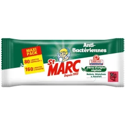 Gifi Nettoyage Et Entretien|Lingette nettoyante désinfectante antibactérienne Saint Marc x80