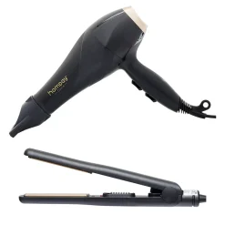 Gifi Beauté^Lisseur et sèche cheveux en plastique noir
