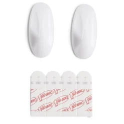 Gifi Colle Et Adhésif^Lot 2 crochets et 4 languettes blancs