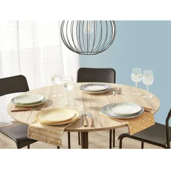 Gifi Lot de 4 assiettes à dessert rondes porcelaine Ø19 cm