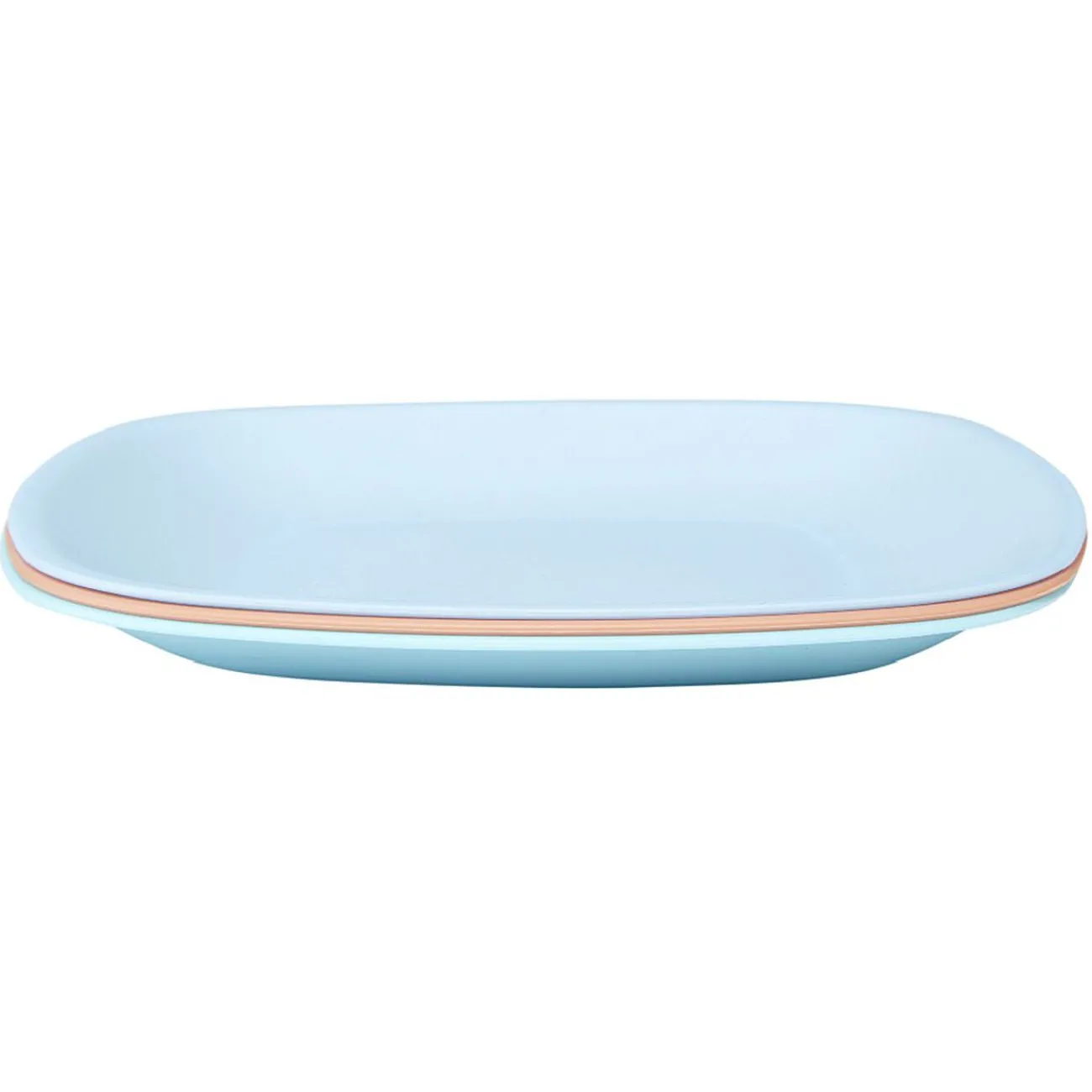 Gifi Lot de 3 assiettes colorées en plastique rigide