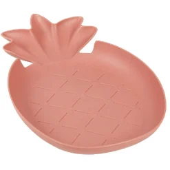 Gifi Lot de 3 assiettes plates en plastique forme ananas