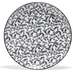 Gifi Lot de 4 assiettes plates rondes porcelaine Ø24 cm