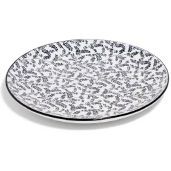 Gifi Lot de 4 assiettes plates rondes porcelaine Ø24 cm