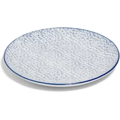 Gifi Lot de 4 assiettes plates rondes porcelaine Ø24 cm