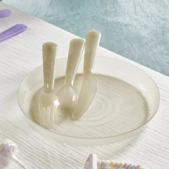 Gifi Lot de 4 assiettes pour enfant Ø18,5cm plastique coloré