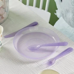 Gifi Lot de 4 assiettes pour enfant Ø18,5cm plastique coloré