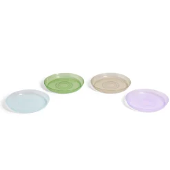 Gifi Lot de 4 assiettes pour enfant Ø18,5cm plastique coloré