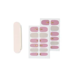 Gifi Beauté^Lot de 24 autocollants vernis à ongles imprimés 5 coloris