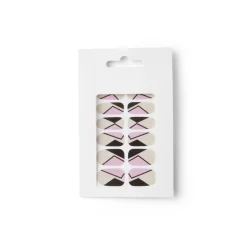 Gifi Beauté^Lot de 24 autocollants vernis à ongles imprimés 5 coloris