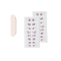 Gifi Beauté^Lot de 24 autocollants vernis à ongles imprimés 6 coloris