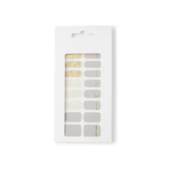 Gifi Beauté^Lot de 24 autocollants vernis à ongles imprimés 6 coloris
