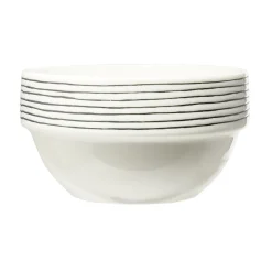 Gifi Lot de 4 bols en faïence colorés avec support Ø14xH8cm