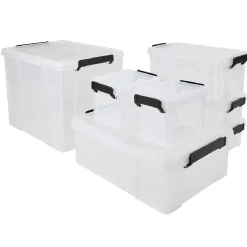 Gifi Rangement|Lot de 7 box de rangements transparents multiple tailles