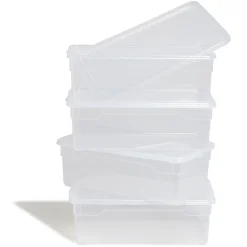 Gifi Rangement|Lot de 4 box 11L plastique transparent