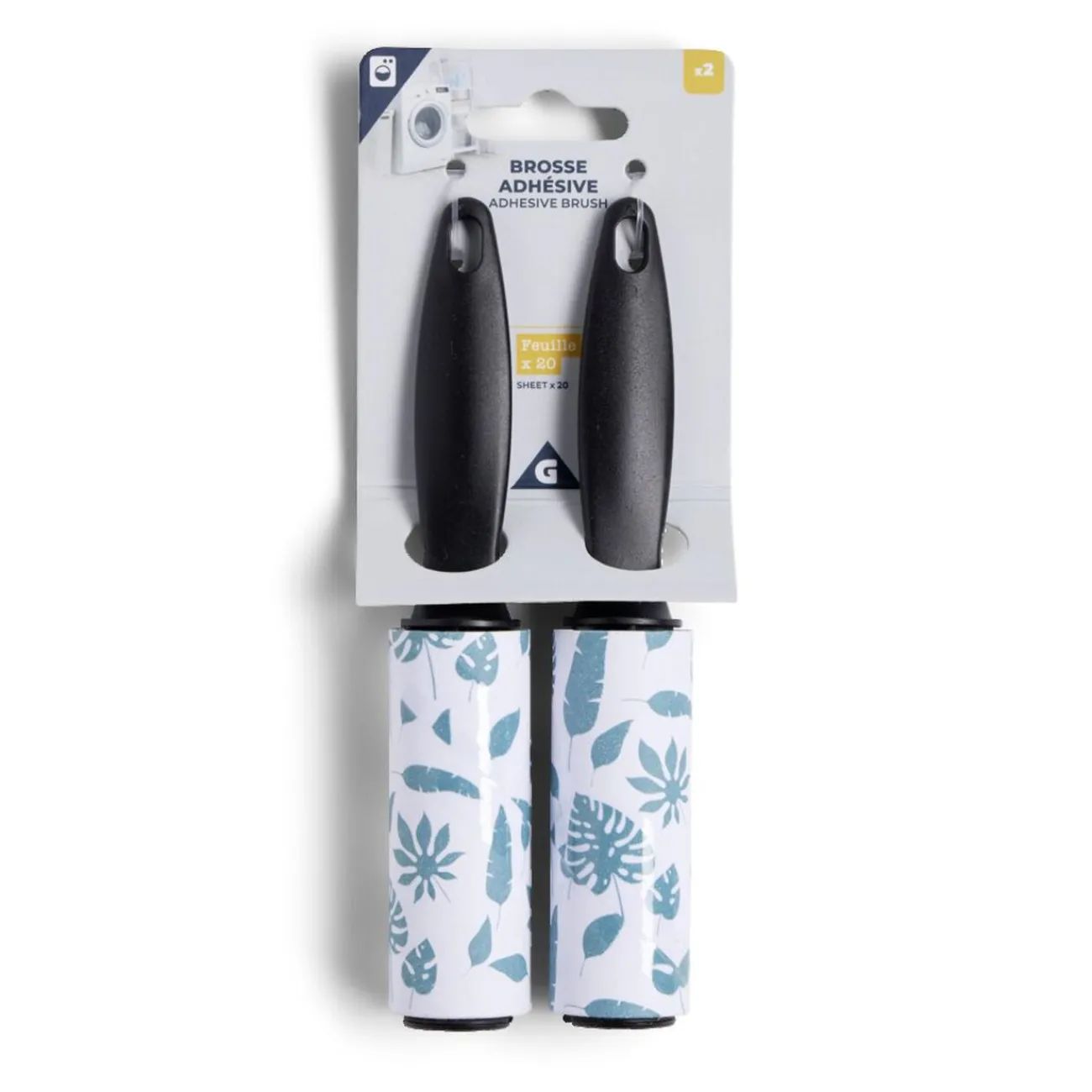 Gifi Entretien Du Linge|Lot de 2 brosses adhésives à 20 feuilles
